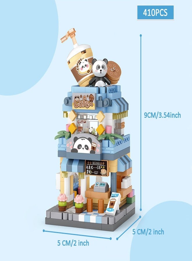 MEIEST 4 Mini City Shop Street View Building Blocks Model Set,Simulation Architecture Collection Particle Construction Building Bricks Toy,Home Decoration - Image 3